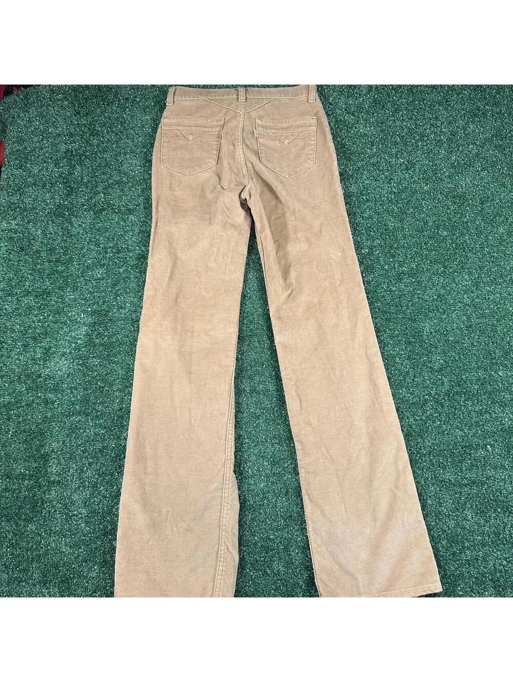 True Vintage 1970s Levi Tan corduroy pants with a relaxed fit size 30x34
